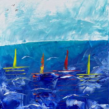 Malerei mit dem Titel "Maritime" von Martial Molmy, Original-Kunstwerk, Acryl