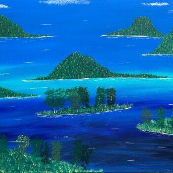 Peinture intitulée "Ensemble d’île" par Martial Molmy, Œuvre d'art originale, Acrylique