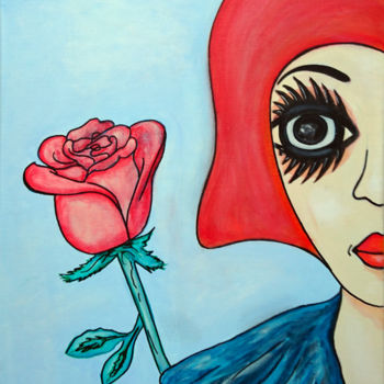 Painting titled "rose de la nuit.jpg" by Martial Roels, Original Artwork