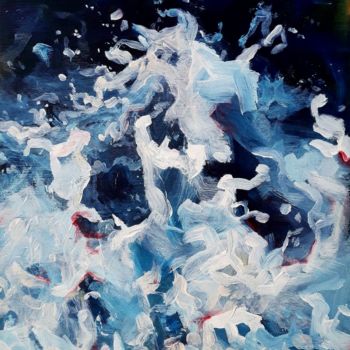 Pittura intitolato "Splashing water" da Martijn Figeys, Opera d'arte originale, Acrilico