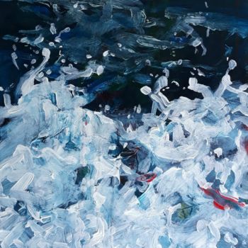 Schilderij getiteld "Splashing water II" door Martijn Figeys, Origineel Kunstwerk, Acryl