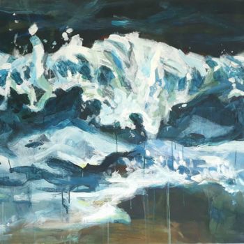 Schilderij getiteld "Where the ocean mee…" door Martijn Figeys, Origineel Kunstwerk, Acryl