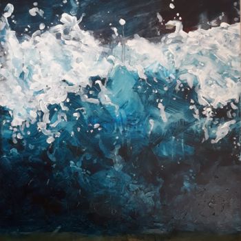 Painting titled "Wave" by Martijn Figeys, Original Artwork, Acrylic