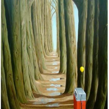 Pintura intitulada "O caminho subjacente" por Martim Cymbron, Obras de arte originais, Óleo