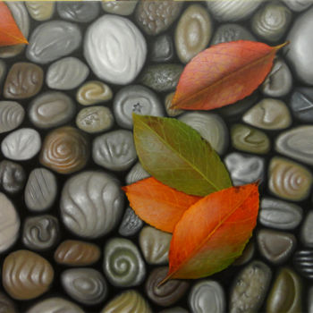 Malerei mit dem Titel "Pedras de chocolate" von Martim Cymbron, Original-Kunstwerk, Öl