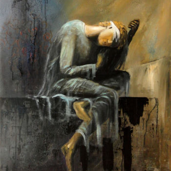Malerei mit dem Titel "O sonhador" von Martim Cymbron, Original-Kunstwerk, Öl