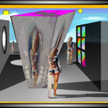 Artes digitais intitulada "mirrorA2.jpg" por Martin Barslev, Obras de arte originais, Pintura digital