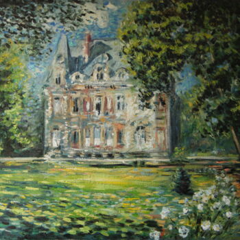 Painting titled "Le Château Conti, L…" by Nicolas Martin, Original Artwork, Oil