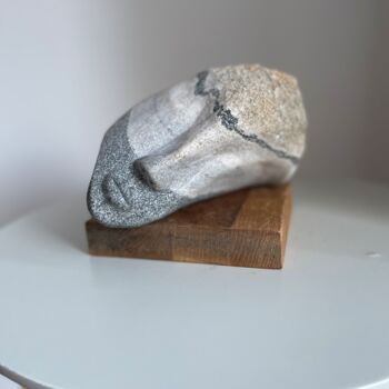Sculpture titled "Head 6" by Martin James, Original Artwork, Stone