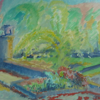 Malerei mit dem Titel "Vidouze, le jardin" von Martin Jobert, Original-Kunstwerk
