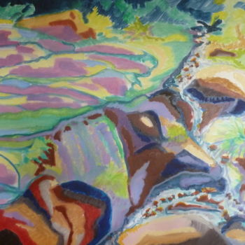 Peinture intitulée "Ispeguy, le ruisseau" par Martin Jobert, Œuvre d'art originale