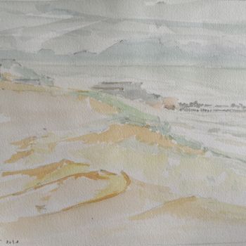 Painting titled "Vieux Boucau Pentec…" by Martin Jobert, Original Artwork, Watercolor