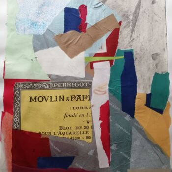 Collages titled "Papier Moulin" by Martin Jobert, Original Artwork, Collages