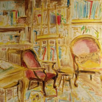 绘画 标题为“Le petit salon” 由Martin Jobert, 原创艺术品, 油
