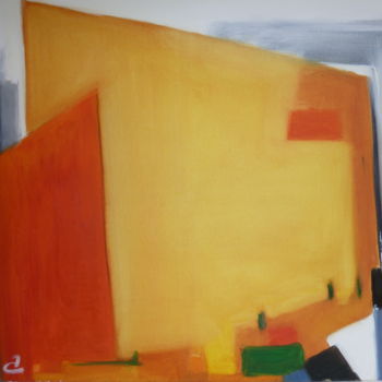 Painting titled "Paysage intérieur" by Martin Jobert, Original Artwork, Oil