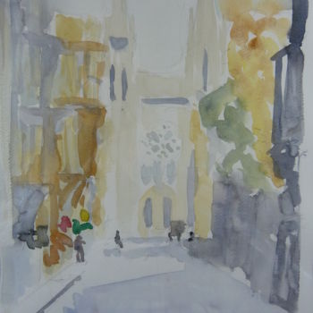 Pintura titulada "Bordeaux, rue Vital…" por Martin Jobert, Obra de arte original