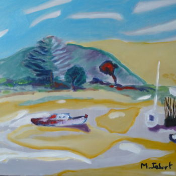 Peinture intitulée "Le ferret La dune d…" par Martin Jobert, Œuvre d'art originale, Huile