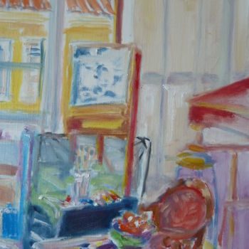 Malerei mit dem Titel "Atelier du peintre" von Martin Jobert, Original-Kunstwerk