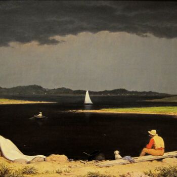 Peinture intitulée "Approche de l'orage" par Martin Johnson Heade, Œuvre d'art originale, Huile