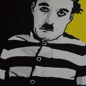 Malerei mit dem Titel "Chaplin" von Martin Pablo, Original-Kunstwerk, Acryl