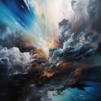 Digital Arts titled "Heavenly Horizon #0…" by Martin Underwood, Original Artwork, AI generated image