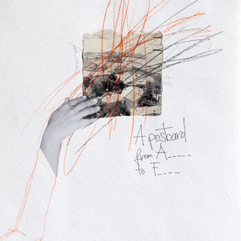 Collages intitolato "A Postcard from A__…" da Martin Wieland, Opera d'arte originale, Collages