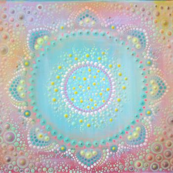 Painting titled "Antigue mandala" by Tinkabenka, Original Artwork, Acrylic