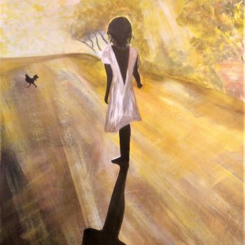 Painting titled "Courage to walk" by Tinkabenka, Original Artwork, Acrylic