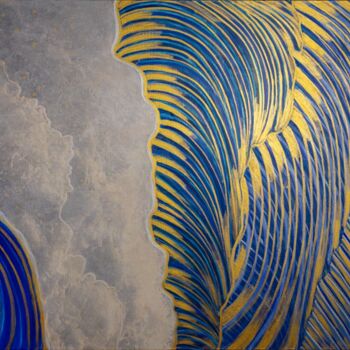 Ζωγραφική με τίτλο "The magical waves" από Martina Dupont, Αυθεντικά έργα τέχνης, Ακρυλικό Τοποθετήθηκε στο Ξύλινο φορείο σκ…