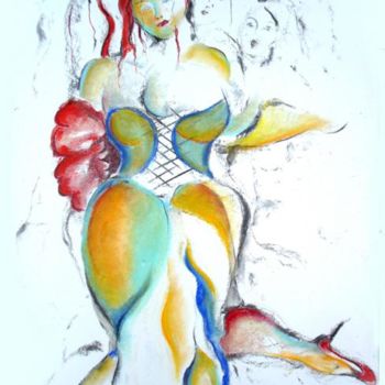 Drawing titled "rothaariges tanzend…" by Martina Jäger, Original Artwork