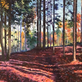Peinture intitulée "Forest Romance" par Martina Krupičková, Œuvre d'art originale, Huile Monté sur Châssis en bois