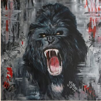 Ζωγραφική με τίτλο ""Kong"" από Martina Marten, Αυθεντικά έργα τέχνης, Ακρυλικό