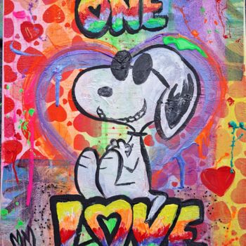 「"One Love"」というタイトルの絵画 Martina Martenによって, オリジナルのアートワーク, アクリル