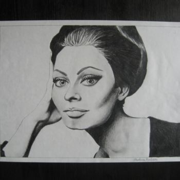Drawing titled "Sofia Loren" by Martina Purificato, Original Artwork, Other