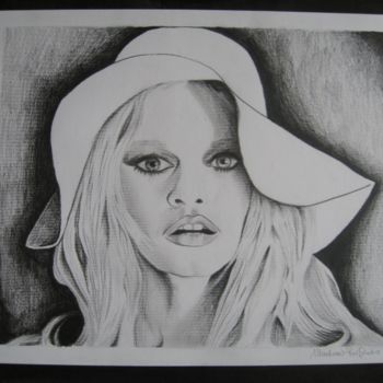 Σχέδιο με τίτλο "Brigitte Bardot" από Martina Purificato, Αυθεντικά έργα τέχνης, Άλλος