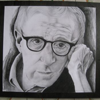 Drawing titled "Woody Allen" by Martina Purificato, Original Artwork, Other