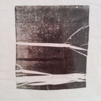 Printmaking titled "wit/ zwart vibratie…" by Martina Trager, Original Artwork, Monotype