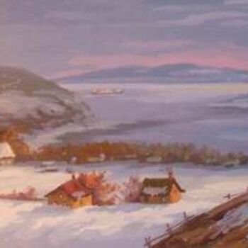 Painting titled "Baie St-Paul sous l…" by Martin Desbiens, Original Artwork