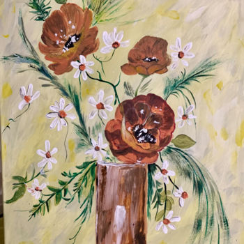 Pintura titulada "bouquet des champs" por Martine Chalet-Aspert, Obra de arte original, Acrílico