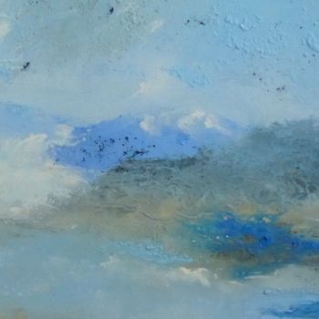Картина под названием "Glacier d'Islande" - Martine Brugeron, Подлинное произведение искусства, Акрил