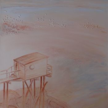 Peinture intitulée "Basse mer" par Martine Brugeron, Œuvre d'art originale