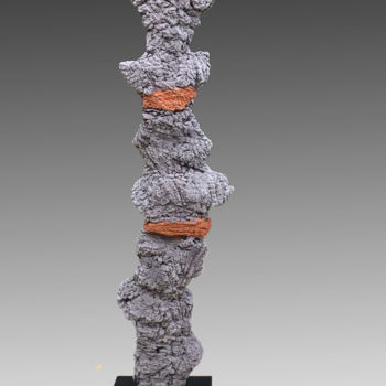 Sculpture titled "Eclosion minérale m…" by Martine Camors, Original Artwork, Terra cotta