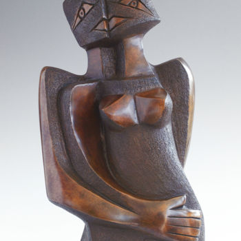 Sculpture titled ""Histoire de couple"" by Martine Camors, Original Artwork, Bronze