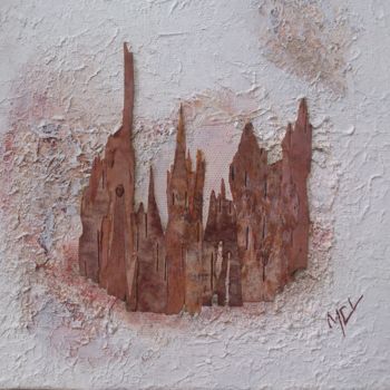 Collages titled "Pink city" by Martine Capdeville-Lacomme, Original Artwork