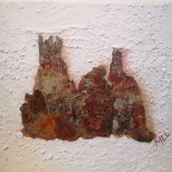 Collages titled "Rocs écorcés" by Martine Capdeville-Lacomme, Original Artwork