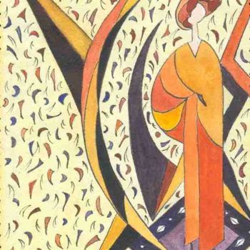 Pittura intitolato "astral.jpg" da Martine Capdeville-Lacomme, Opera d'arte originale, Inchiostro