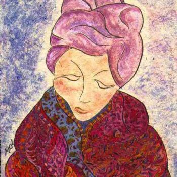 Pintura intitulada "mona.jpg" por Martine Capdeville-Lacomme, Obras de arte originais, Tinta