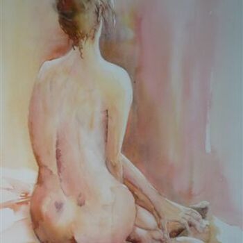 Peinture intitulée "étude de nu" par Martine Chavent, Œuvre d'art originale