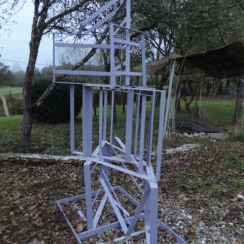 Sculpture intitulée "Voir plus haut la l…" par Martine Daigre, Œuvre d'art originale, Métaux