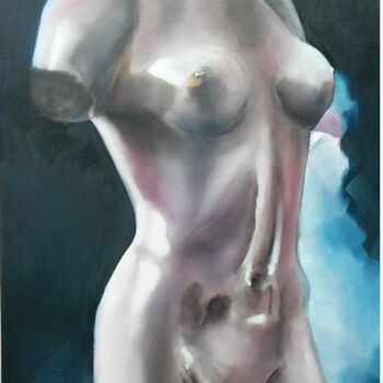 Peinture intitulée "Buste femme" par Martine Dinet, Œuvre d'art originale, Huile